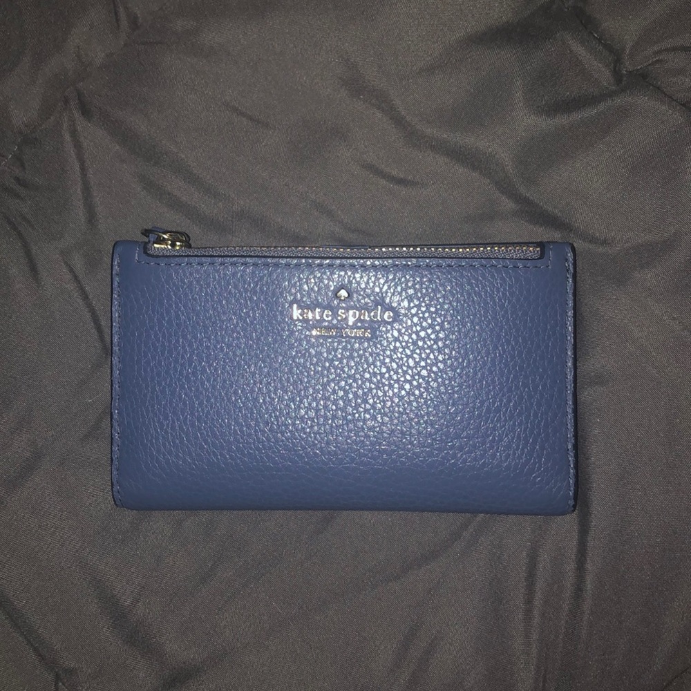 NWOT Kate Spade Blue Bifold Wallet